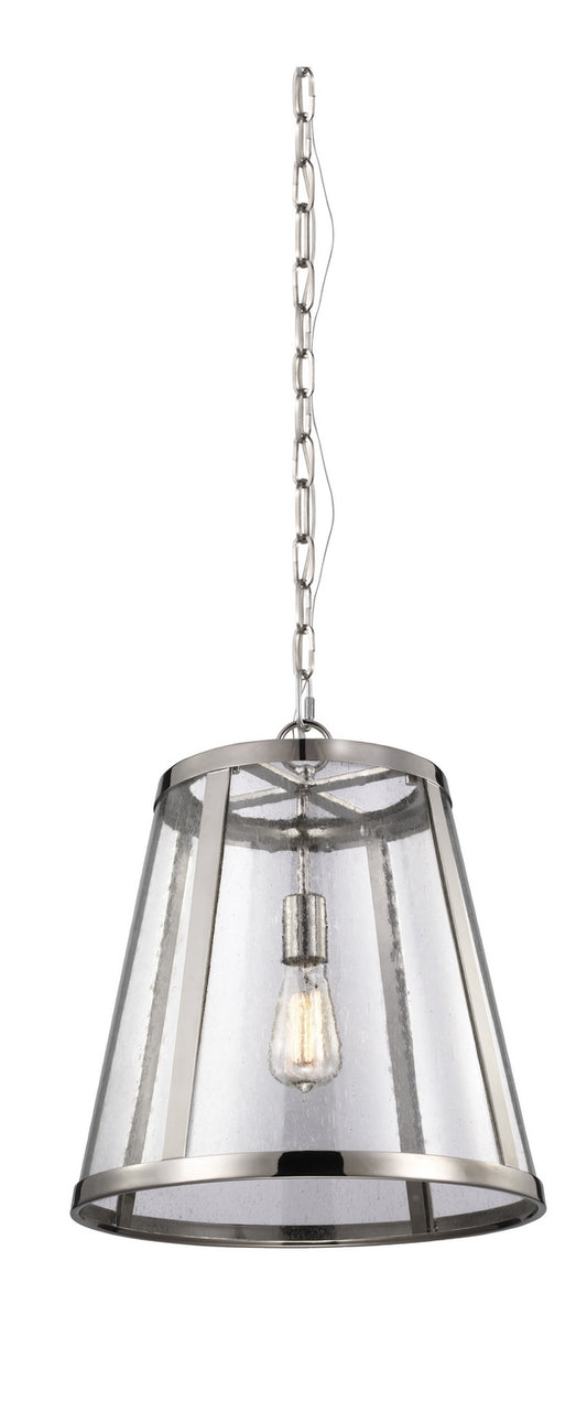 Harrow One Light Pendant in Polished Nickel