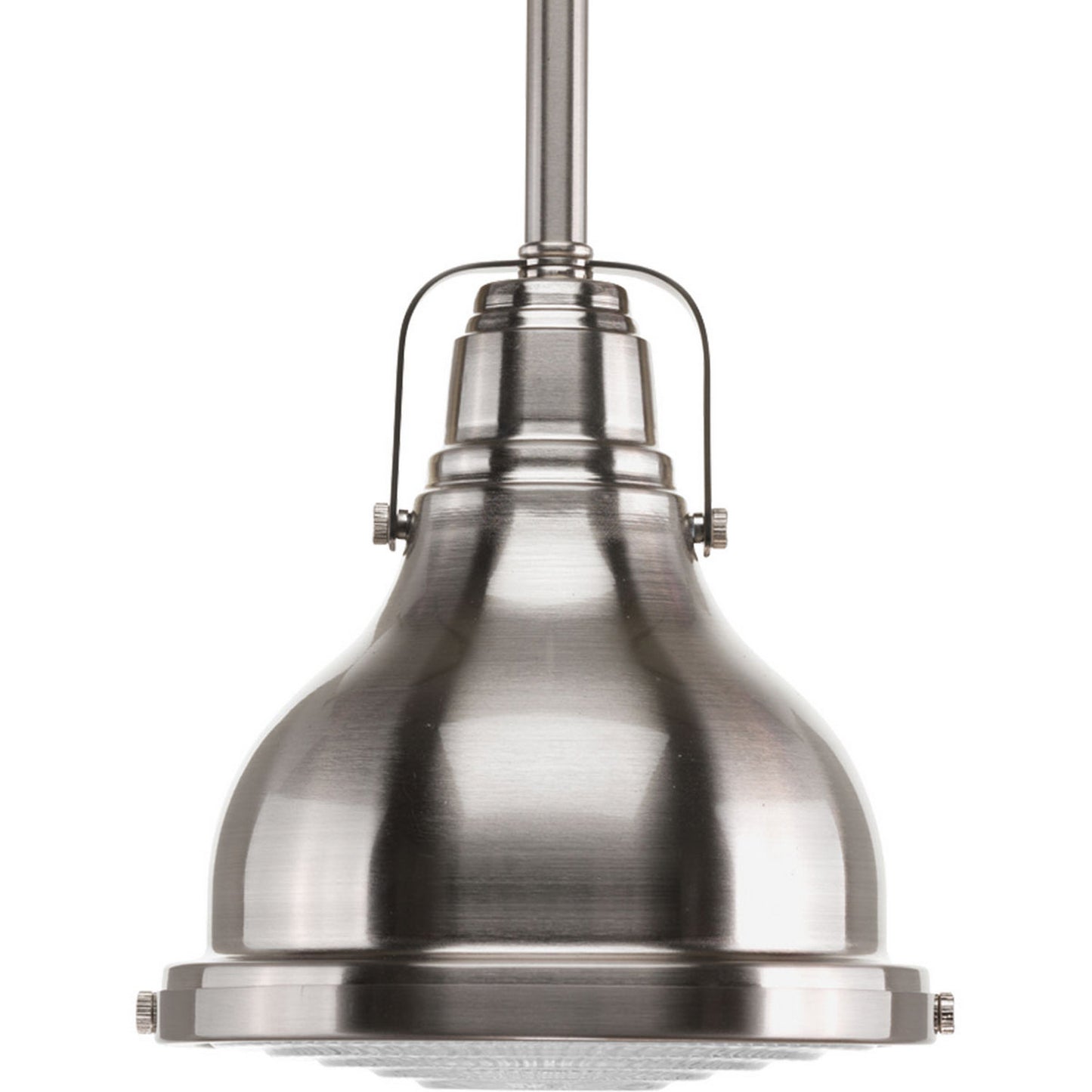 Fresnel Pendant One Light Mini Pendant in Brushed Nickel