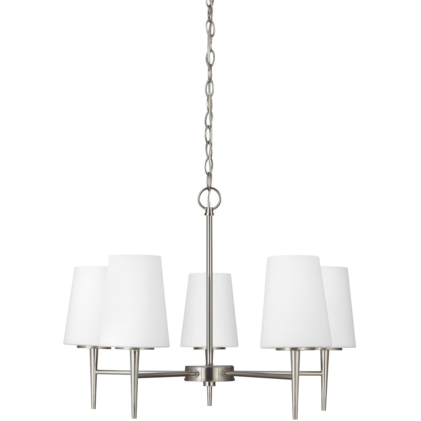 Driscoll Five Light Chandelier in Brushed Nickel