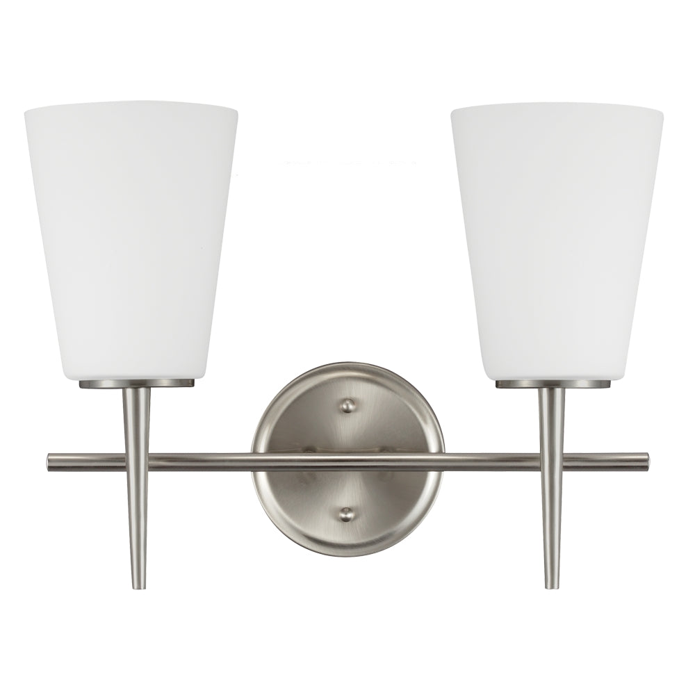Driscoll Two Light Wall / Bath in Brushed Nickel