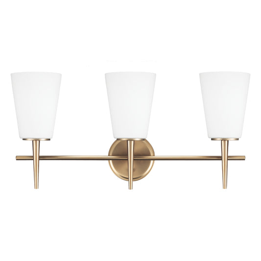 Generation Lighting - 4440403-848 - Three Light Wall / Bath - Driscoll - Satin Brass