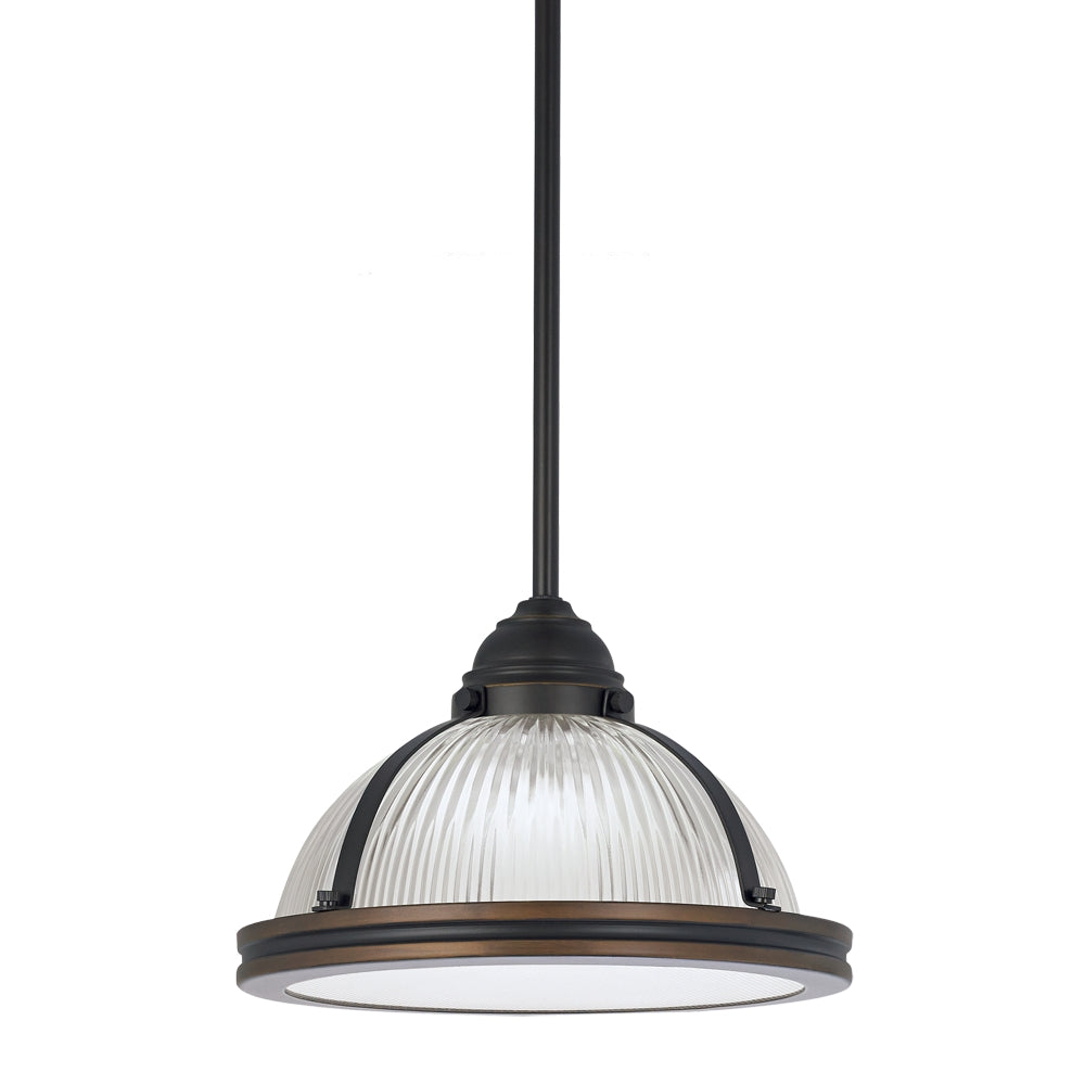 Generation Lighting - 65060-715 - One Light Pendant - Pratt Street Prismatic - Autumn Bronze