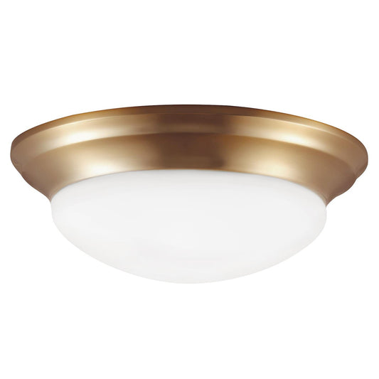 Nash Two Light Flush Mount in Satin Brass