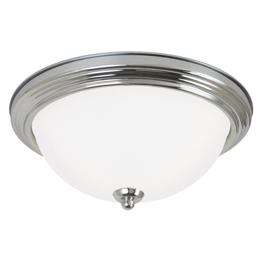 Geary Two Light Flush Mount in Chrome