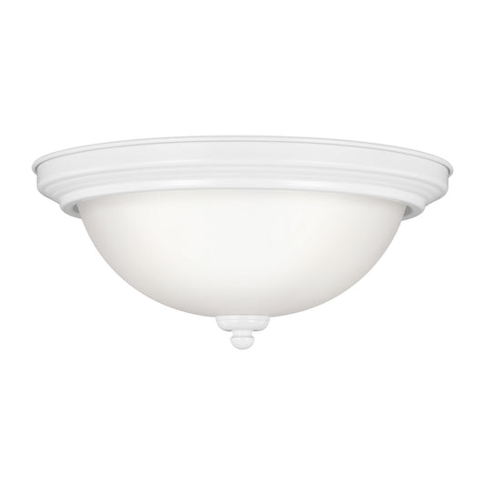 Geary Two Light Flush Mount in White