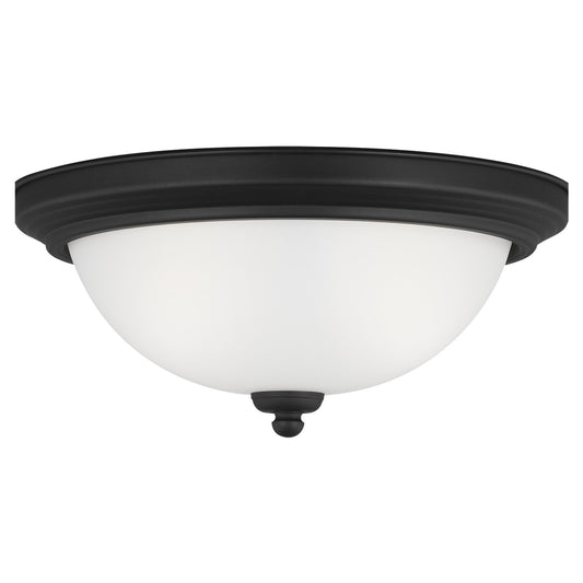 Geary Two Light Flush Mount in Midnight Black