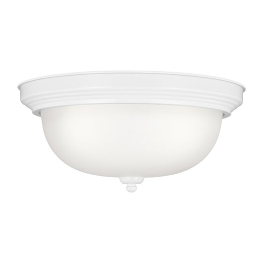 Geary Three Light Flush Mount in White