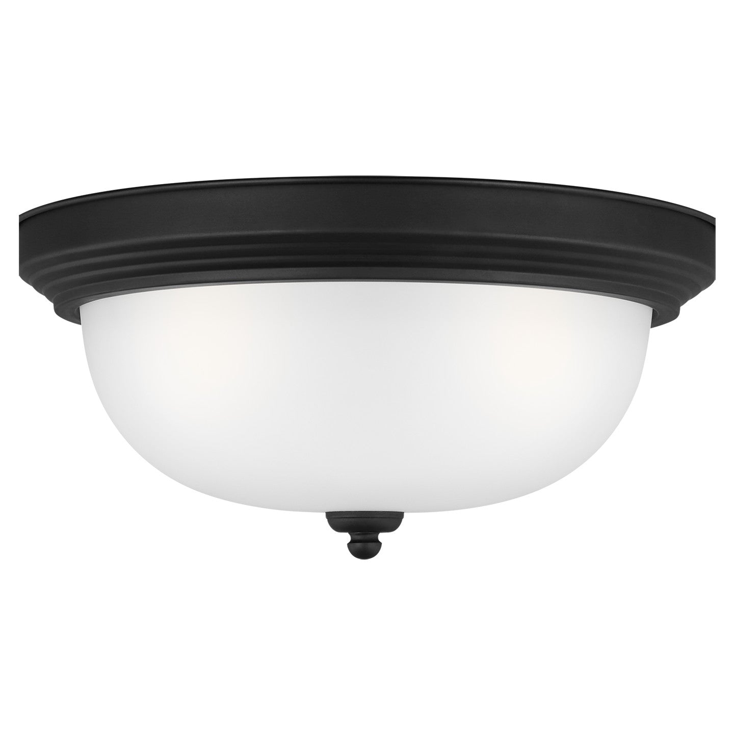 Geary Three Light Flush Mount in Midnight Black