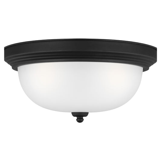 Geary Three Light Flush Mount in Midnight Black