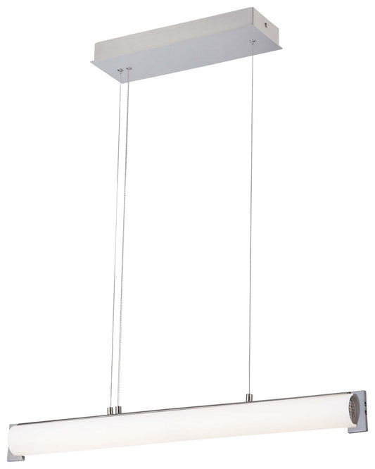 Tube LED Island Pendant in Brushed Nickel