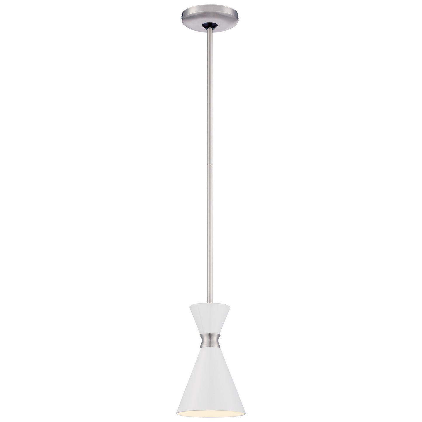 George Kovacs - P1821-44F - One Light Mini Pendant - Conic - Brushed Nickel