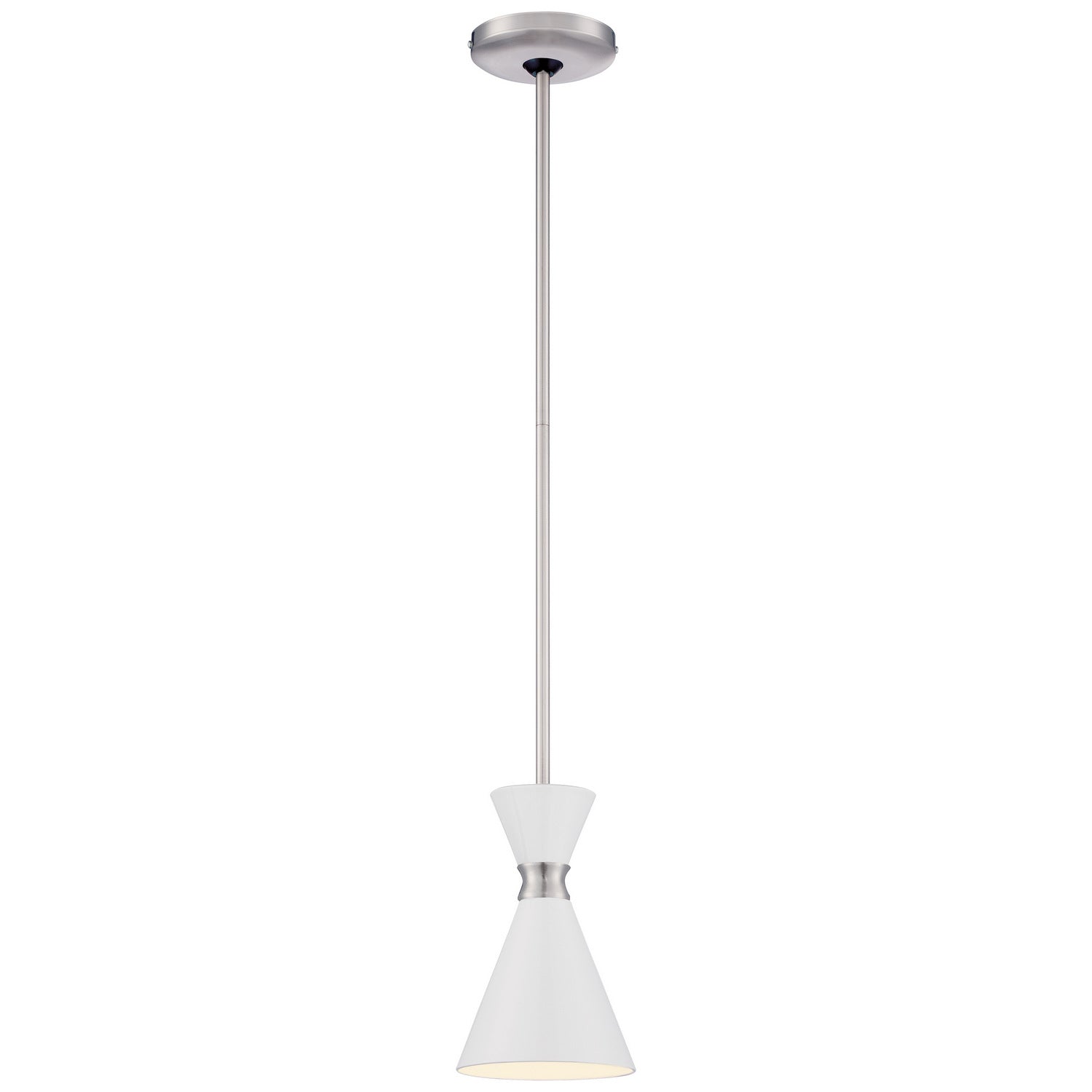 George Kovacs - P1821-44F - One Light Mini Pendant - Conic - Brushed Nickel