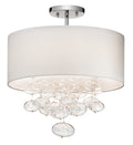 Piatt Three Light Semi Flush Mount in Chrome