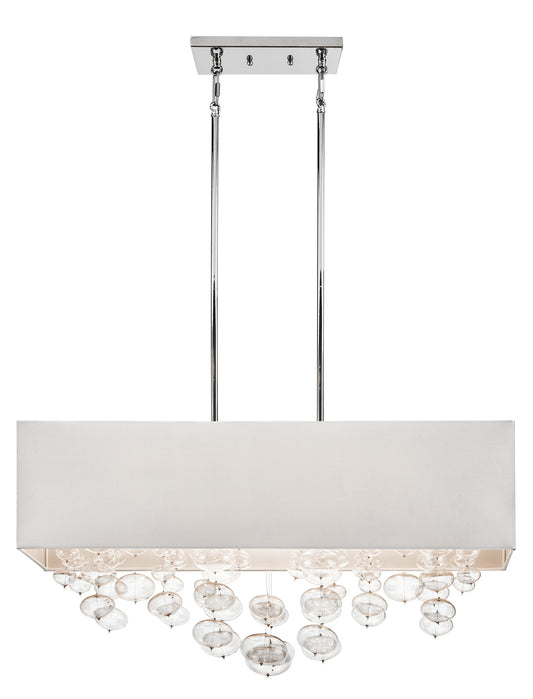 Piatt Six Light Linear Chandelier in Chrome