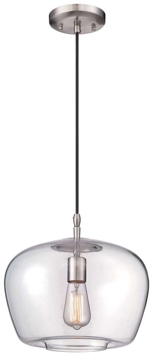 One Light Mini Pendant in Brushed Nickel