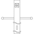 Accessory Post w/Ext Photocell & Ladder in Architectural Bronze