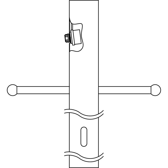 Accessory Post w/Int Photocell & Ladder in Black