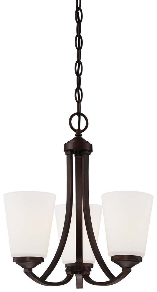 Overland Park Three Light Mini Chandelier in Vintage Bronze