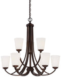 Overland Park Nine Light Chandelier in Vintage Bronze