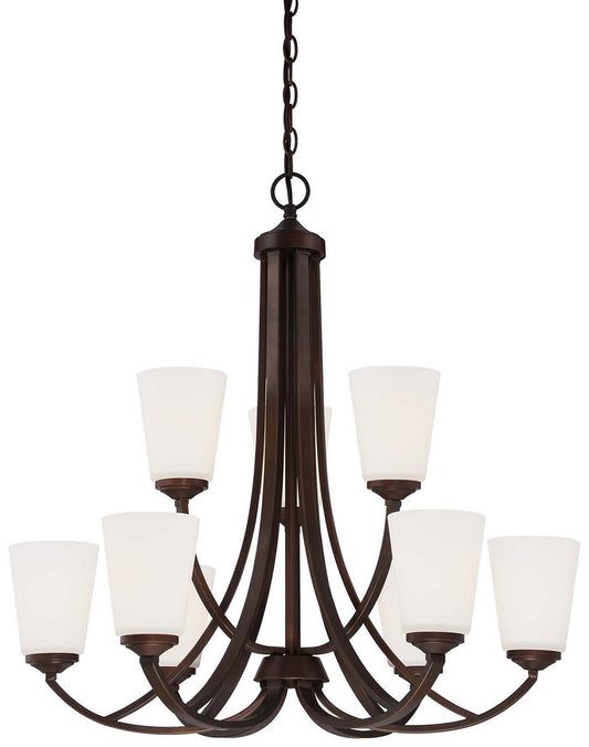 Overland Park Nine Light Chandelier in Vintage Bronze