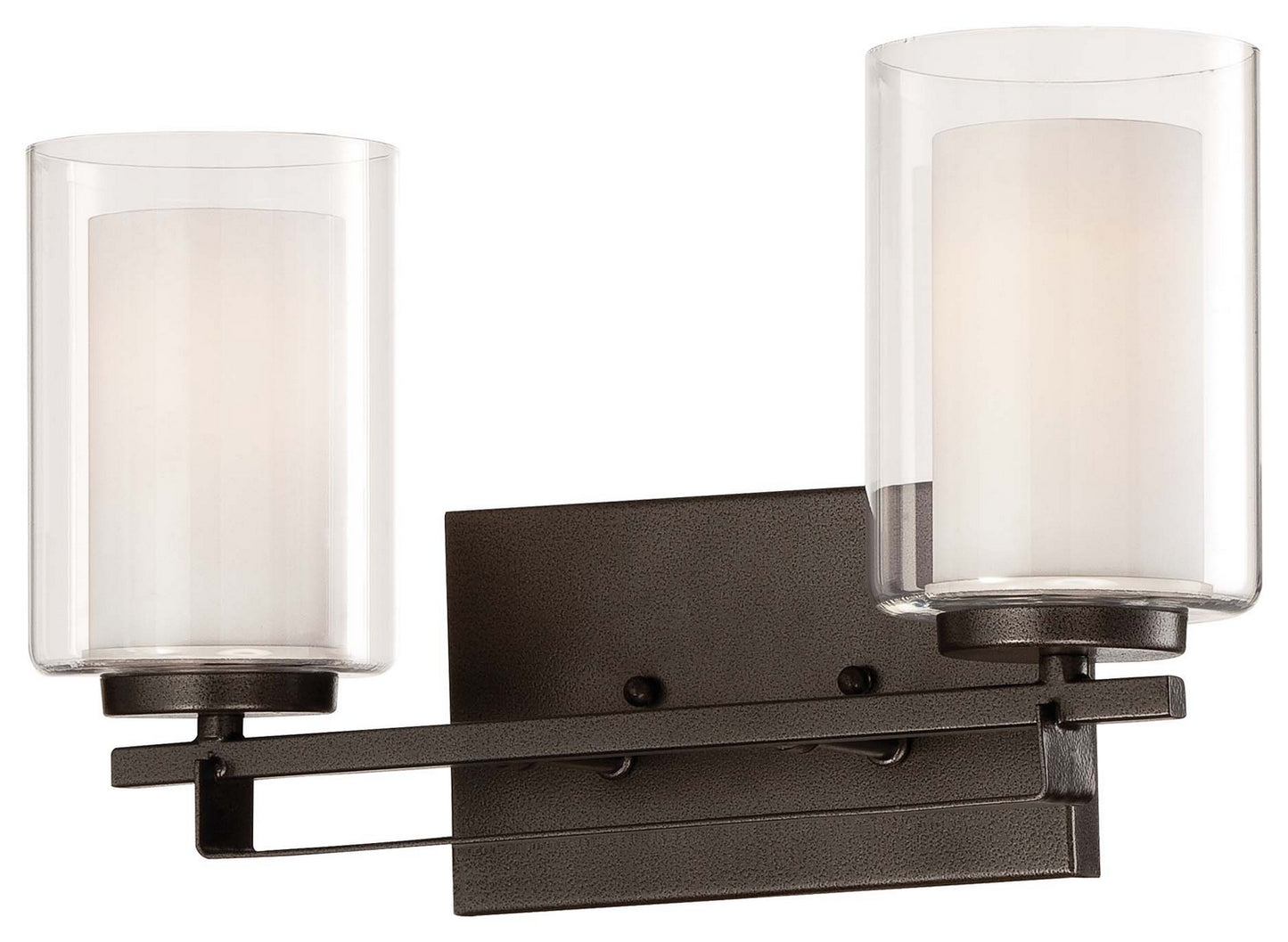 Parsons Studio Two Light Bath Bar in Smoked Iron