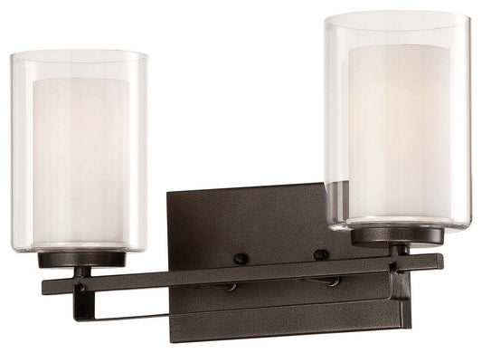 Parsons Studio Two Light Bath Bar in Smoked Iron