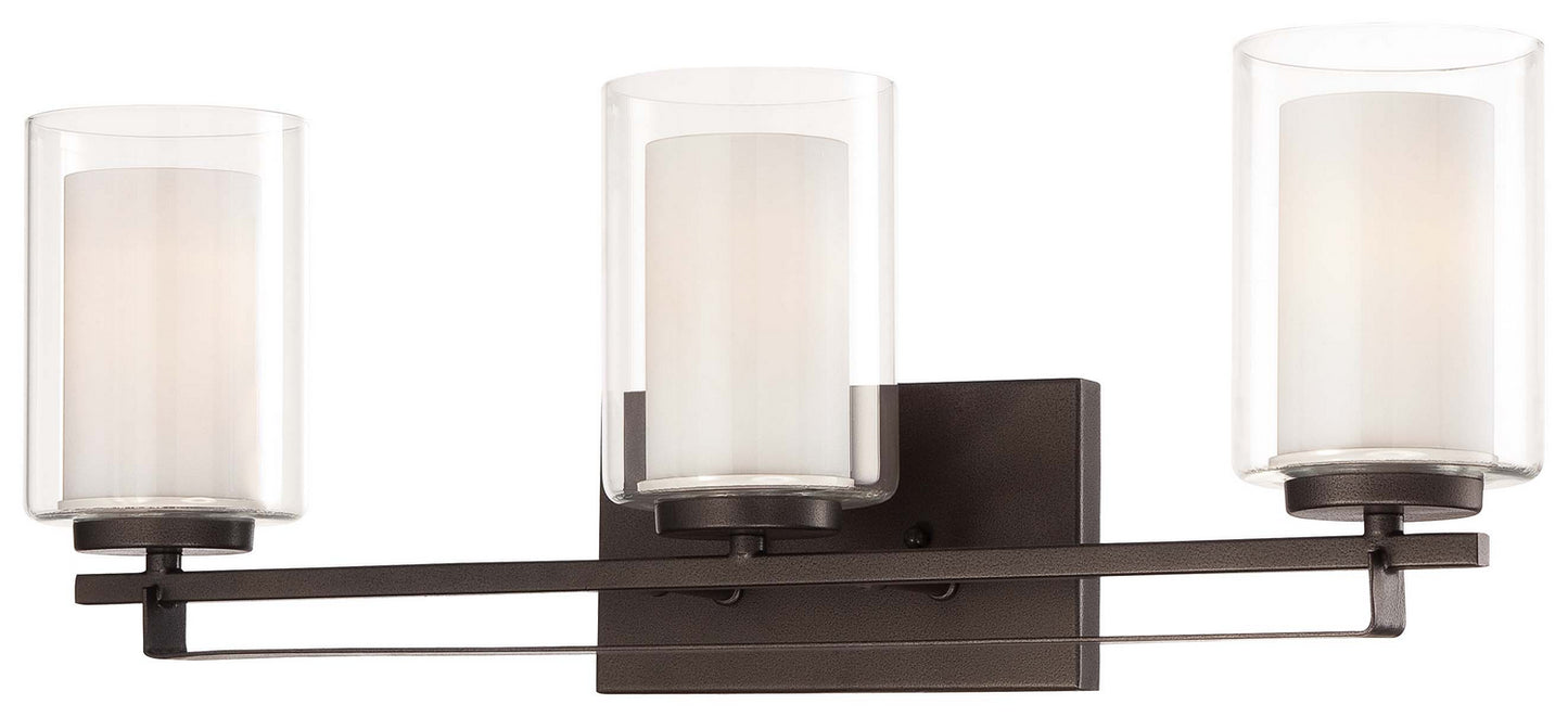 Parsons Studio Three Light Bath in Smoked Iron
