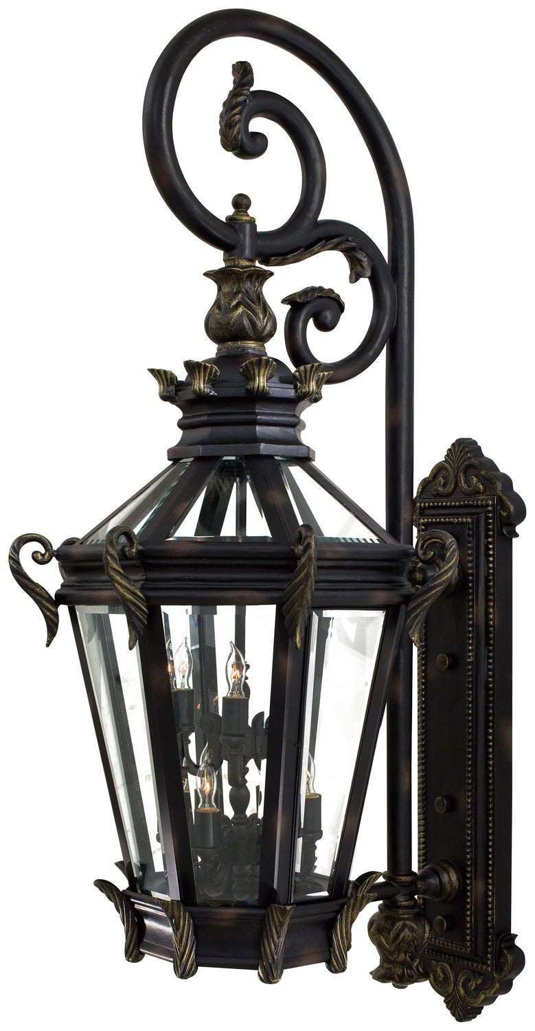 Stratford Hall Nine Light Wall Mount in Heritage w/Gold Highlights