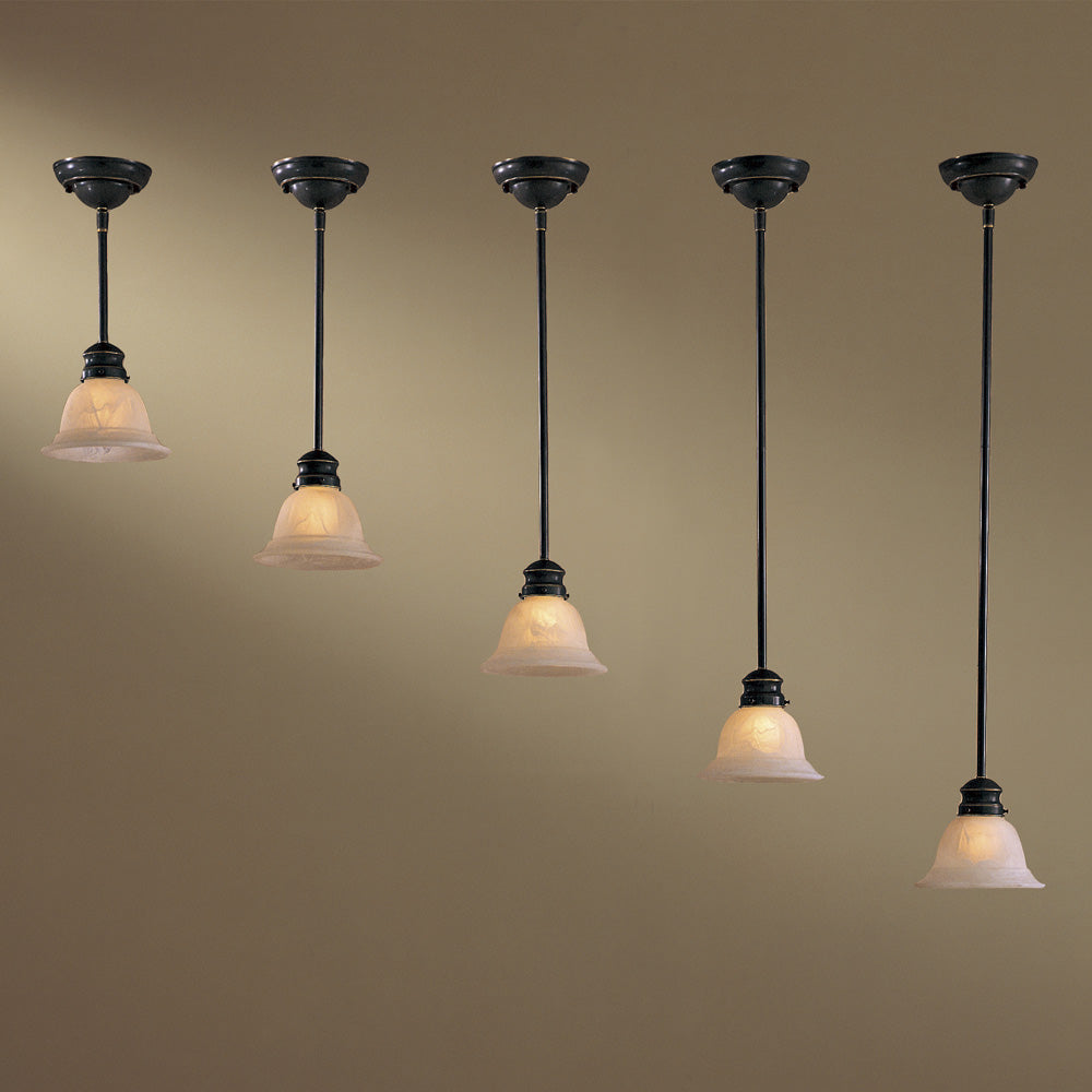 Rods 12' Rod Drop Pendant in Restoration Bronze