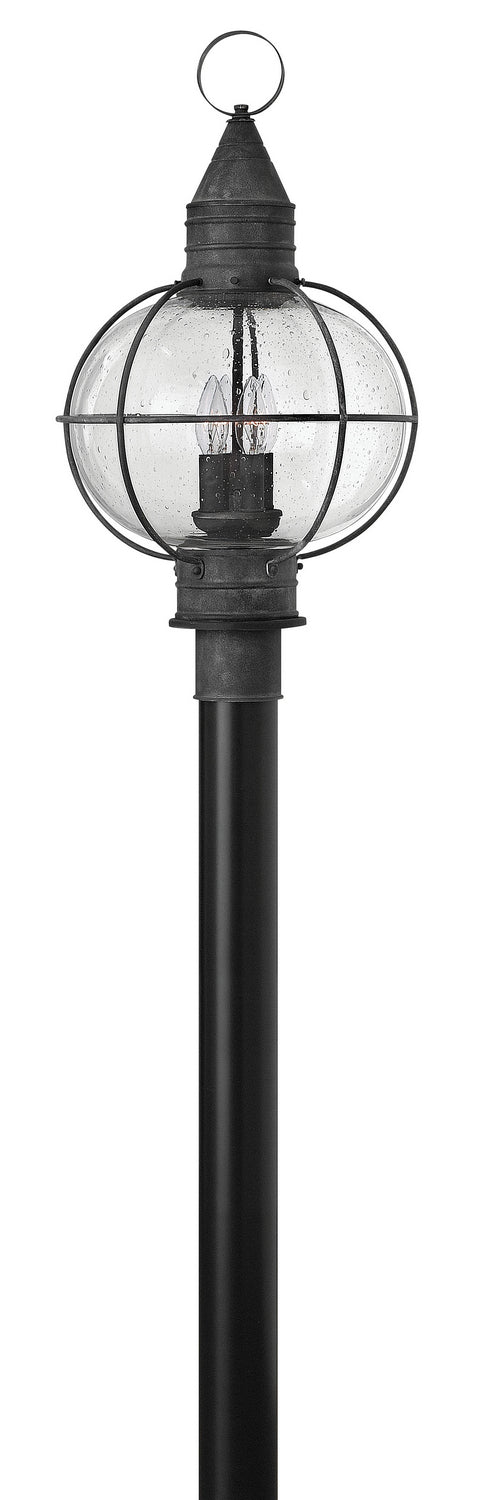 Cape Cod LED Post Top or Pier Mount Lantern in Aged Zinc
