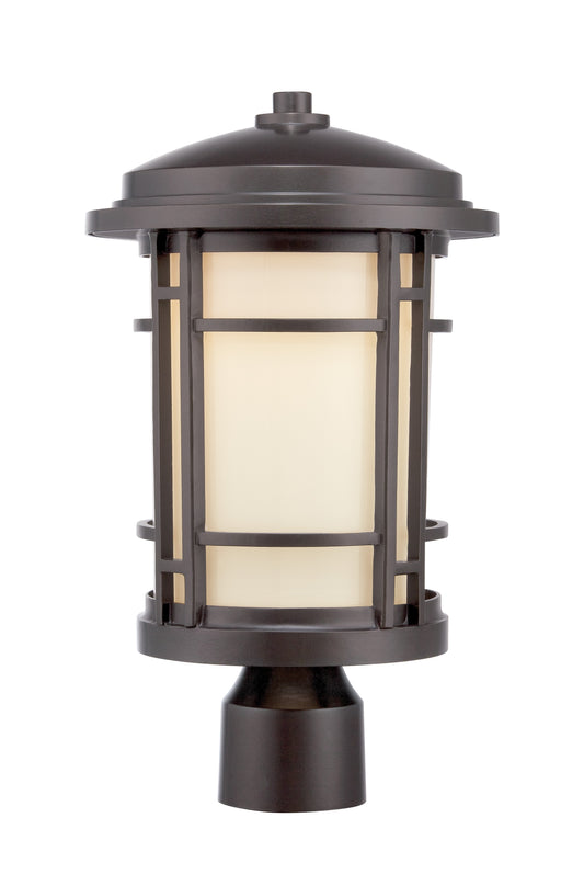 Barrister LED Post Lantern in Burnished Bronze
