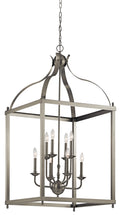 Larkin Eight Light Foyer Chandelier in Brushed Nickel