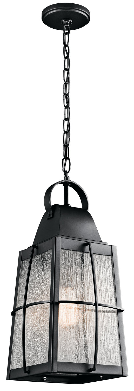 Tolerand One Light Outdoor Pendant in Textured Black
