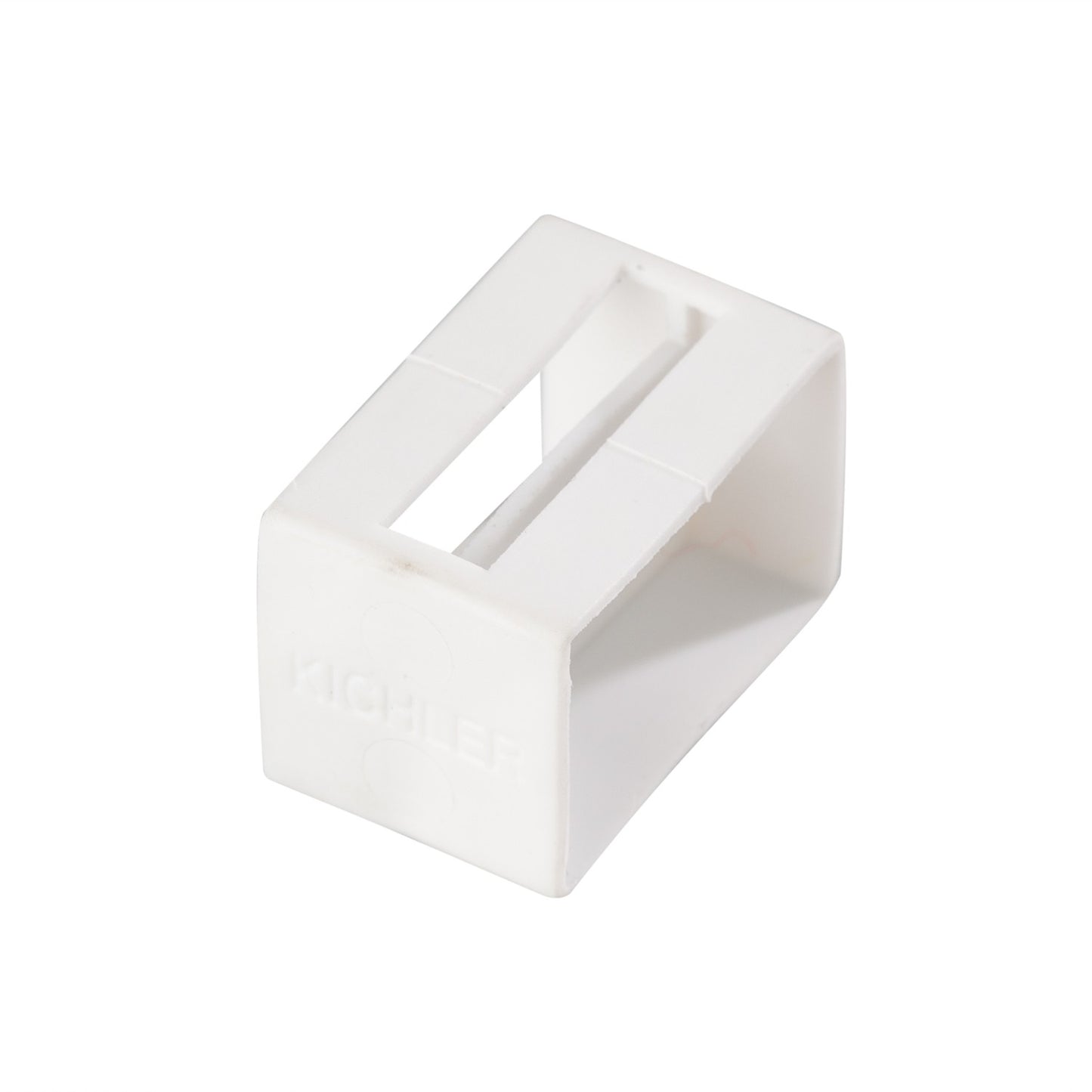 (4-Pack) Tape Light Track Tape Light U Track End Cap in White Material (Not Painted)