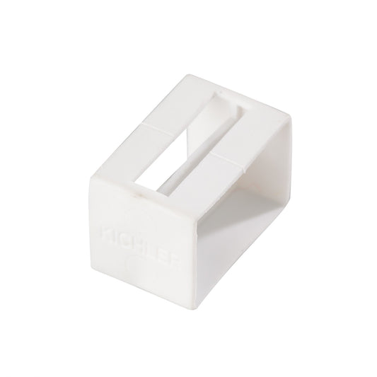 (4-Pack) Tape Light Track Tape Light U Track End Cap in White Material (Not Painted)