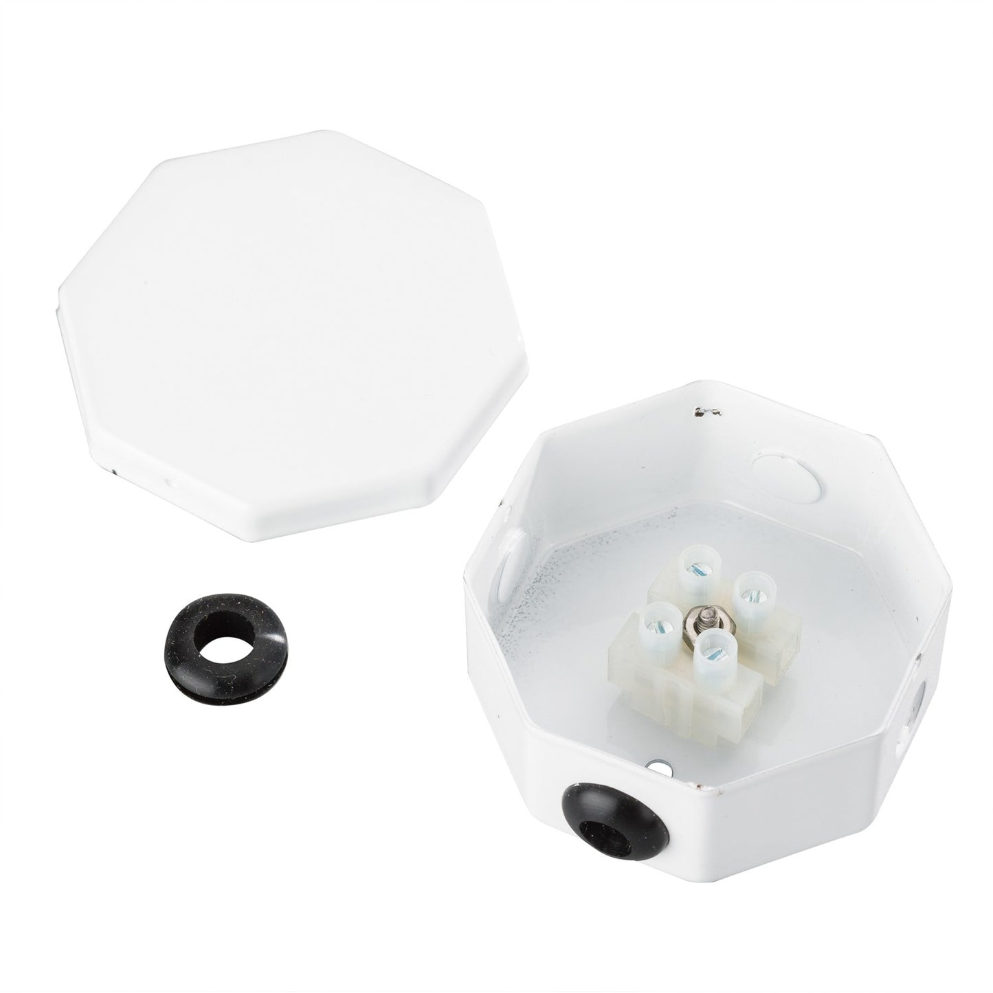 Dry Tape Accessory Splice Box Assembly in White Material (Not Painted)