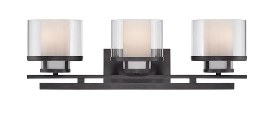 Fusion Three Light Bath Bar in Biscayne Bronze