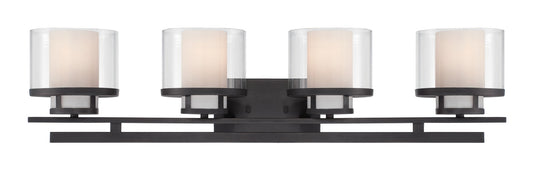 Fusion Four Light Bath Bar in Biscayne Bronze