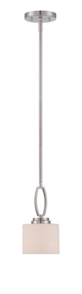 Axel One Light Mini Pendant in Satin Platinum