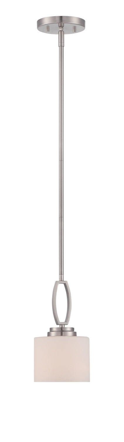 Axel One Light Mini Pendant in Satin Platinum