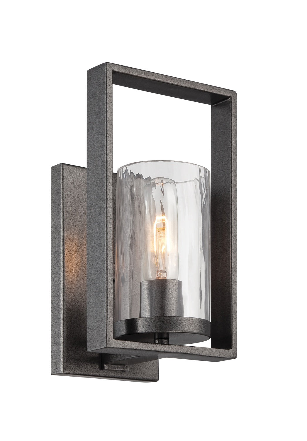 Elements One Light Wall Sconce in Charcoal