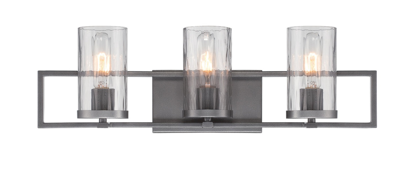 Elements Three Light Bath Bar in Charcoal