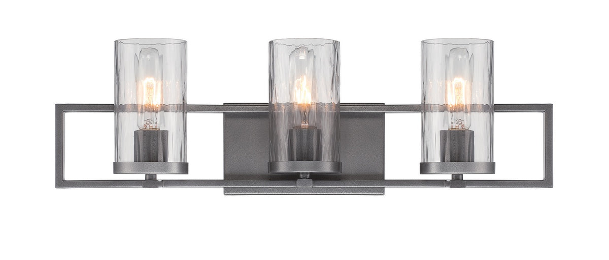 Elements Three Light Bath Bar in Charcoal