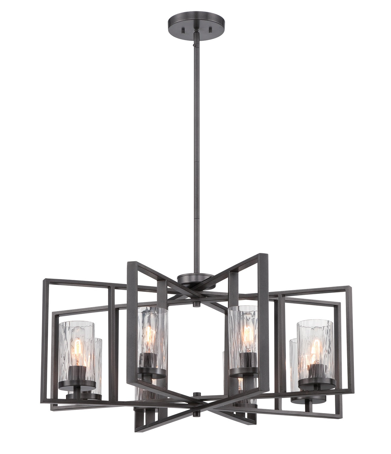 Elements Eight Light Chandelier in Charcoal