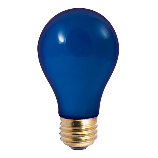 60W A19 PARTY BULB CERAMIC BLUE E26 120V