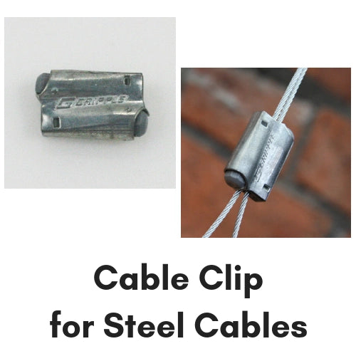 Clip for steel cable