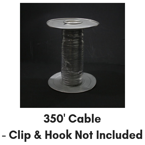 Sival Galvanized Steel Cable (Guy Wire), 1/16" Diameter - 30', 60', 110' or 350' (s), 30 Feet, 1-String Pack