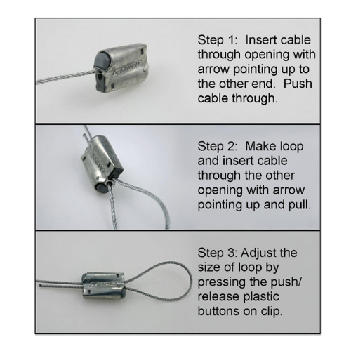 Sival Clip for Steel Cable Clip(s), 10-Pack
