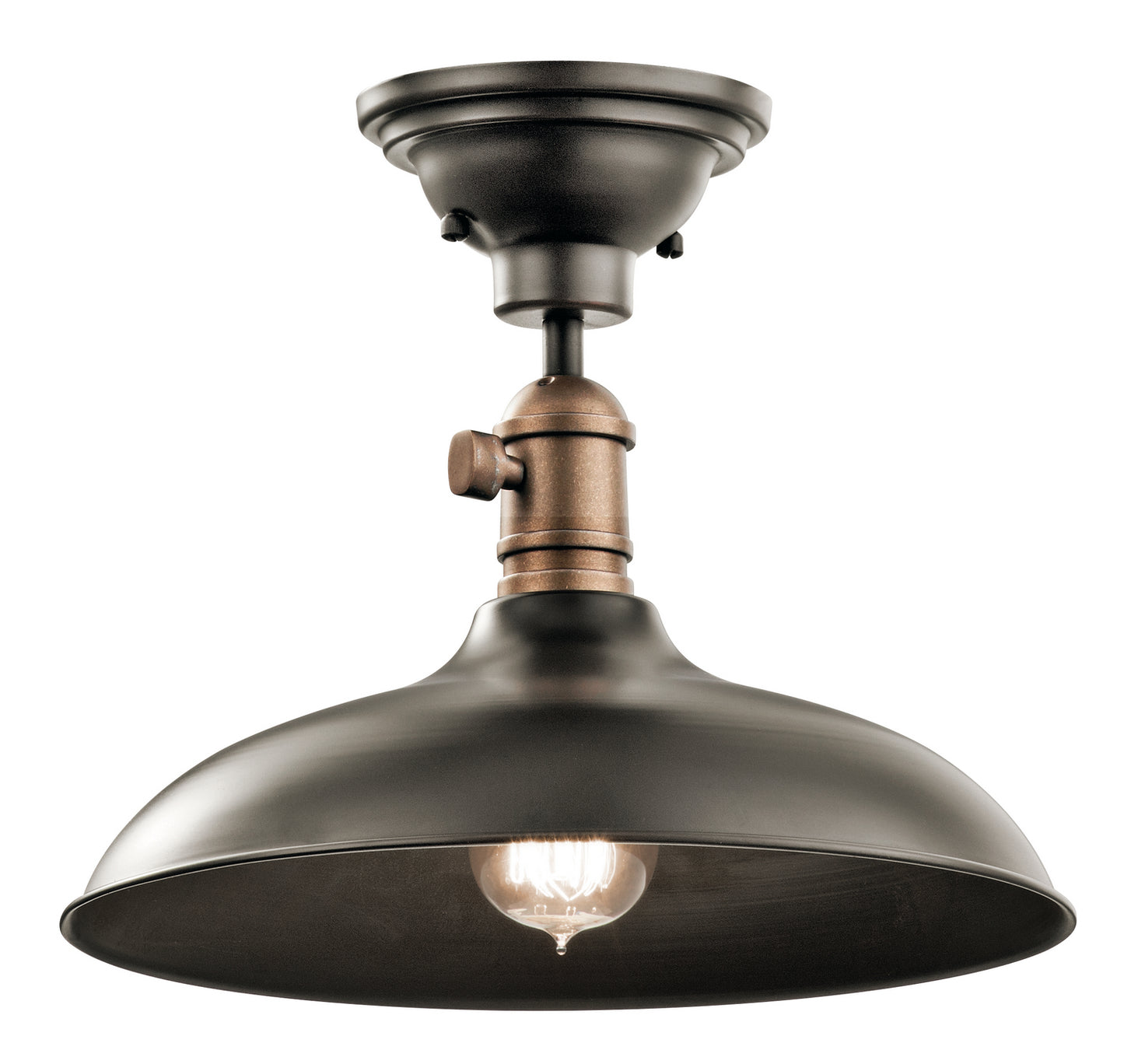 Cobson One Light Pendant/Semi Flush in Olde Bronze