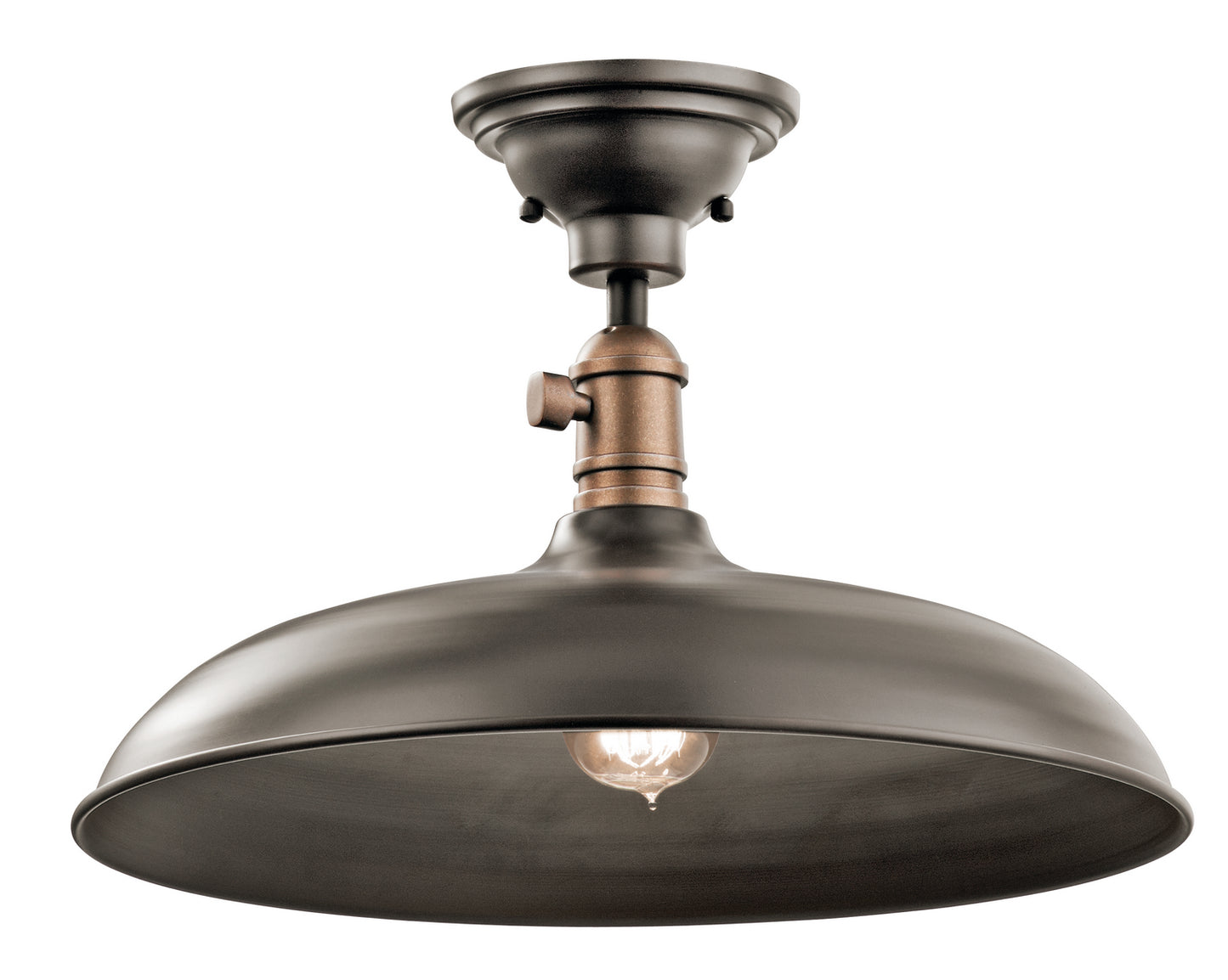 Cobson One Light Pendant/Semi Flush in Olde Bronze